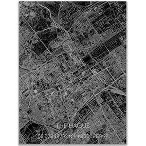 Brandthout Den Haag Citymap Aluminium H 100 B 80