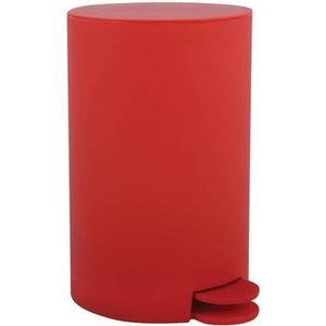 MSV Pedaalemmer - kunststof - rood - 3L - klein model - 15 x 27 cm - Badkamer/toilet