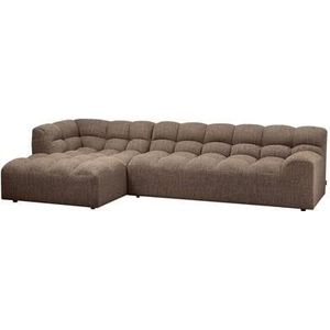 WOOOD Chaise Longue Links Allure - Polyester - Bruin - 79x324x165