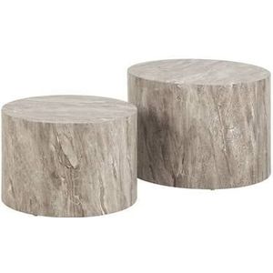 Giga Living - Salontafel Lima - Rond - Grijs - MDF
