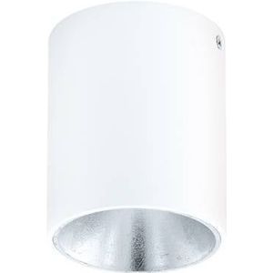 EGLO Polasso - Plafondlamp - 1 Lichts - LED - Ø100mm. - Wit, Zilver