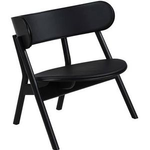 Northern Oaki fauteuil met zit- en rugkussen zwart eiken