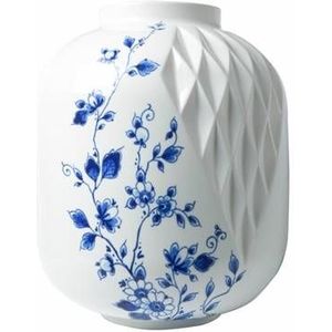 Heinen Delfts Blauw Blauw Vouw Vaas XL H25 cm