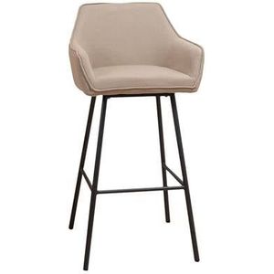 Bronx71® Scandinavische barkruk Andor gerecyclede stof taupe 65-78 cm