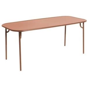 Petite Friture Week-end tuintafel 180x85 met dicht blad terracotta