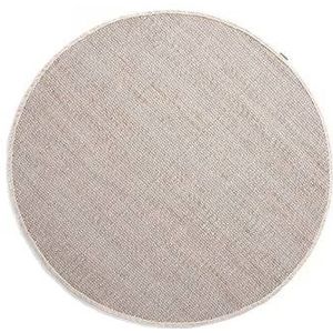 Rond wollen vloerkleed Lett - wit/beige 120 cm rond