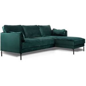 Duverger® Piping - Sofa - 3-zit bank - chaise longue rechts - groen -