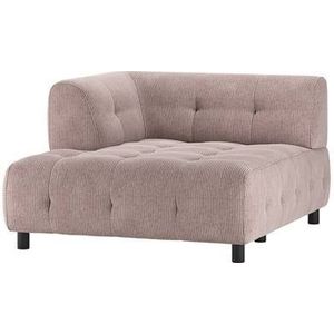 WOOOD 1,5-Zits Chaise Longue Louis - Polyester - Mauve - 73x122x140