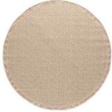 Rond jute buitenkleed Sunny Contour - naturel 80 cm rond