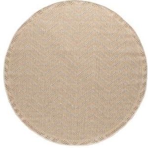 Rond jute buitenkleed Sunny Contour - naturel 80 cm rond