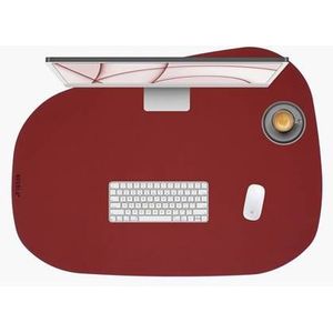 NOOBLU Bureau onderlegger PEBL - Senso Ruby red - Kingsize 82 x 62 cm