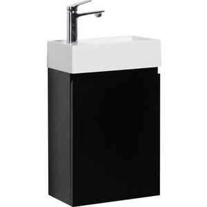 Badplaats Toiletmeubel Angela 40 cm x 22 cm - Mat zwart