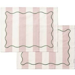 Riviera Maison Textielen Placemats Roze - Capri - Katoen (LxB) 45x35