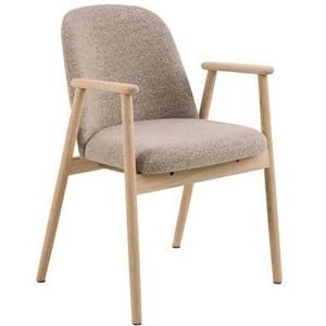 by fonQ Miro Eetkamerstoel - Zand - Houten Frame