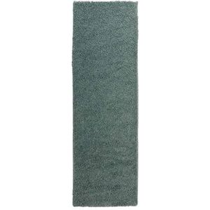 Hoogpolig vloerkleed shaggy Trend effen - lichtblauw 80x250 cm