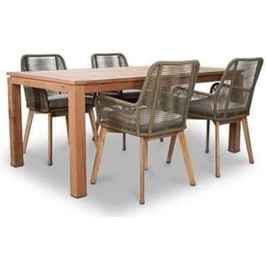 Allure Kensington|Padua dining tuinset 5-delig | teakhout | 180cm