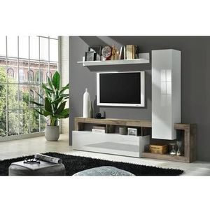 Benvenuto Design Hamburg TV-wandmeubel Set 2 Wit | Eiken