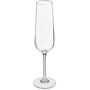 Secret de Gourmet Champagneglazen set Lena - doosje 6x stuks - chique glas - 20 CL