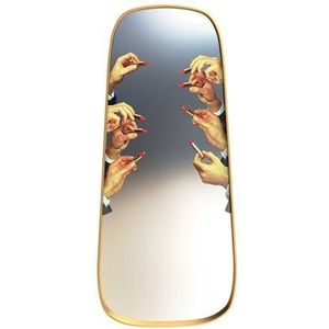 Seletti Mirror Gold frame spiegel 62x140 Lipsticks