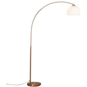 QAZQA Arc-basic - Moderne Staande Booglamp - 1 Lichts - H 1760 Mm - Koper - Woonkamer