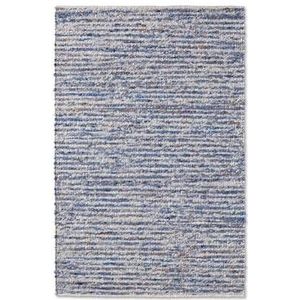 Wollen vloerkleed - Thora blauw/crème 170x230 cm