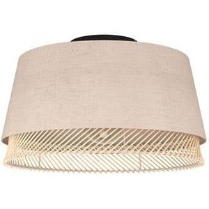 EGLO Tabley Plafondlamp - E27 - Ø 38 cm - Natuur|Bruin|Zwart - Textiel