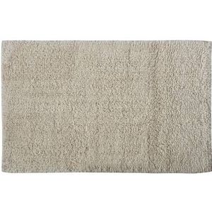 MSV Badkamerkleedje/badmat - voor op de vloer - creme wit - 45 x 70 cm - polyester/katoen