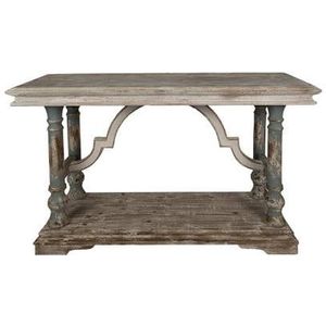 Clayre & Eef Sidetable 140x51x87 cm Bruin Beige Hout Wandtafel