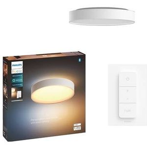 Philips Hue Devere M White Ambiance badkamerplafondlamp Wit + dimmer