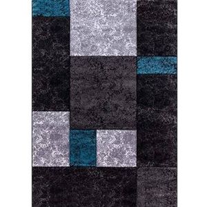 vloerkleed modern Hawaii patchwork turquoise 120x170 cm