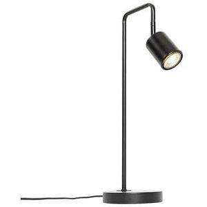 QAZQA Java - Moderne Tafellamp - 1 Lichts - H 49 cm - Zwart - Woonkamer - Slaapkamer - Keuken