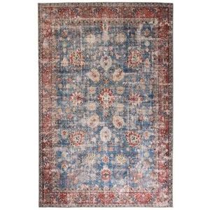 Heritaged Vintage vloerkleed - Fade Oasis blauw|rood - 230x330 cm