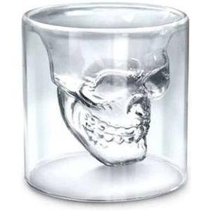 Aretica Shot glaasje Skull set van 4 glas -