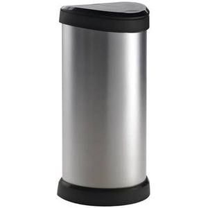 Curver Decobin Push Prullenbak - 40L - Metallic - Recycled Kunststof