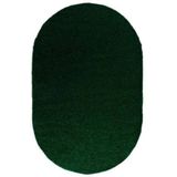 Ovaal hoogpolig vloerkleed shaggy Trend effen - jade 120x180 cm