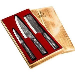 Forged Brute Messenset 3-delig - RVS - In Houten Gifbox