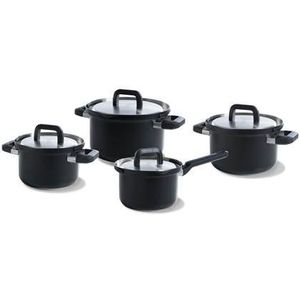 BK Flow Cool Black RVS Pannenset - 8-delig - Inductie - Zwart