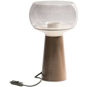 BePureHome Mushroom Tafellamp - Glas - Coffee - 37x24x24