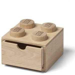 Lego Wooden Collection - Wood Storage Box Desk Drawer Brick 4