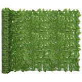 vidaXL Balkonscherm met groene bladeren 600x150 cm