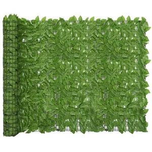 vidaXL Balkonscherm met groene bladeren 600x150 cm