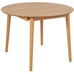 Giga Living - Gradje - Eetkamertafel Rond - Eiken Naturel - Uitschuifbaar