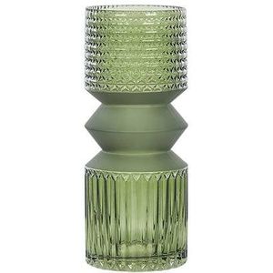 Beliani VRADETO - Decoratieve Vaas - Groen - Glas