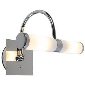 QAZQA Klassieke badkamer wandlamp chroom IP44 2-lichts - Bath Arc