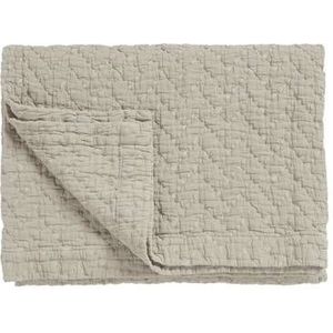 Vandyck - Pure Sprei Stone - Katoen - 180 x 260 cm - Grijs - Beige