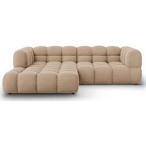 Cosmopolitan Design - Hoekbank - Zandkleurig - Fluweel - Woonkamer