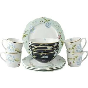 Laura Ashley Heritage Collection 12-delig Serviesset - Dinnerset - 4 persoons serviesset