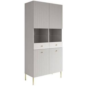 Meubella Vitrinekast Vermont - Wit - 90 cm