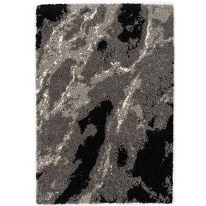 Hoogpolig vloerkleed Marble Artisan - grijs 140x200 cm