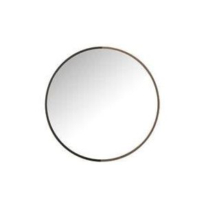 J-Line spiegel Rond - metaal|hout - zwart - small